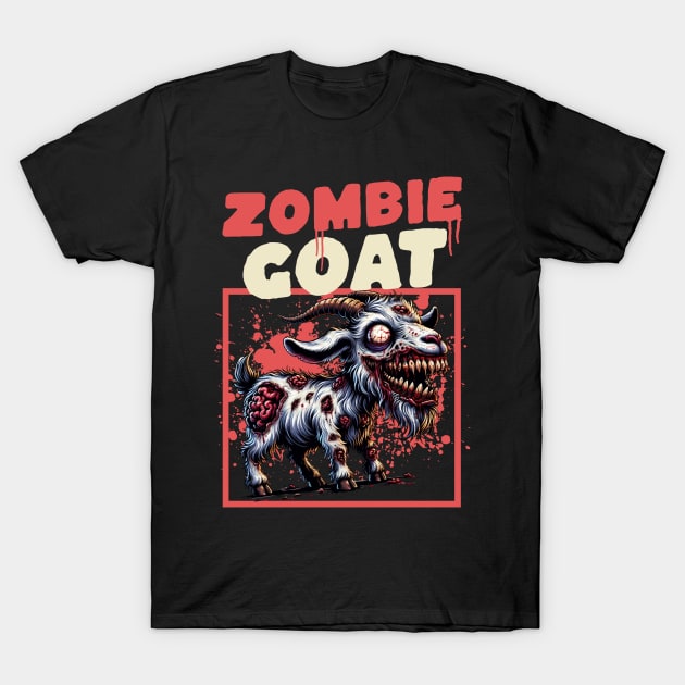 Zombie Goat funny T-Shirt by woormle